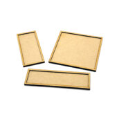 MDF movement boards for miniature regiments, customizable with logos and army symbols for wargames