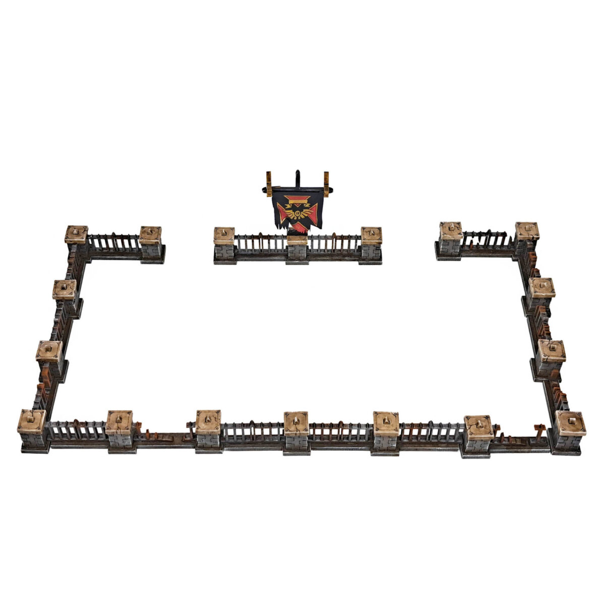 Grilles de parc 40K – set de grilles basses modulaires représentant des vestiges de parc pour décors urbains Warhammer 40K