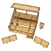Gradins Blood Bowl MDF - MDF Blood Bowl Bleachers