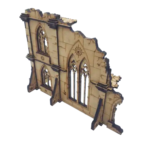 Strategium 40K MDF – centre de commandement gothique en ruines des Forces de Défense Planétaires pour Warhammer 40,000
