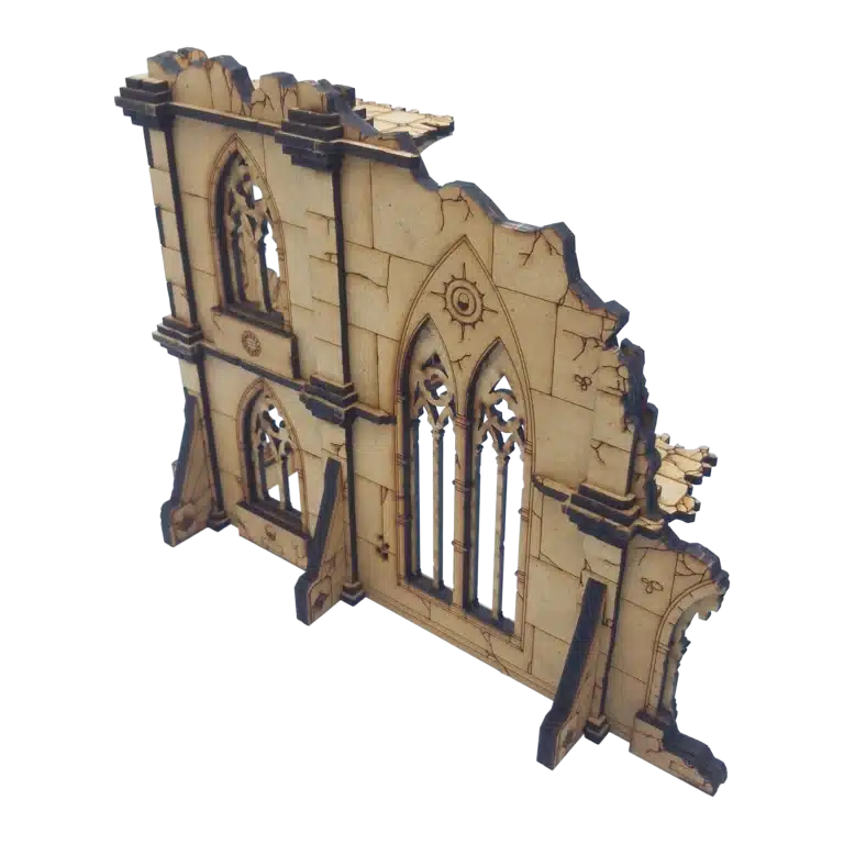 Strategium 40K MDF – centre de commandement gothique en ruines des Forces de Défense Planétaires pour Warhammer 40,000
