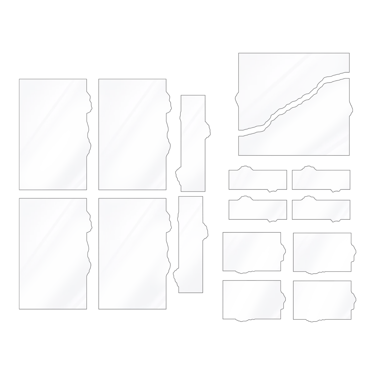 Zones de terrain transparentes 40K – gabarits en Plexiglas transparent pour délimiter les zones de décors sur une table Warhammer 40,000