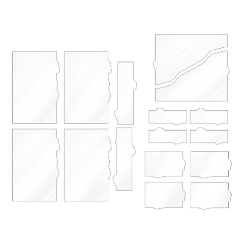 Zones de terrain transparentes 40K – gabarits en Plexiglas transparent pour délimiter les zones de décors sur une table Warhammer 40,000