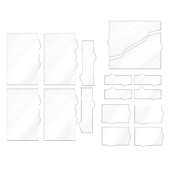 40K transparent terrain area set – clear Plexiglass templates for marking out scenery areas on a Warhammer 40,000 table