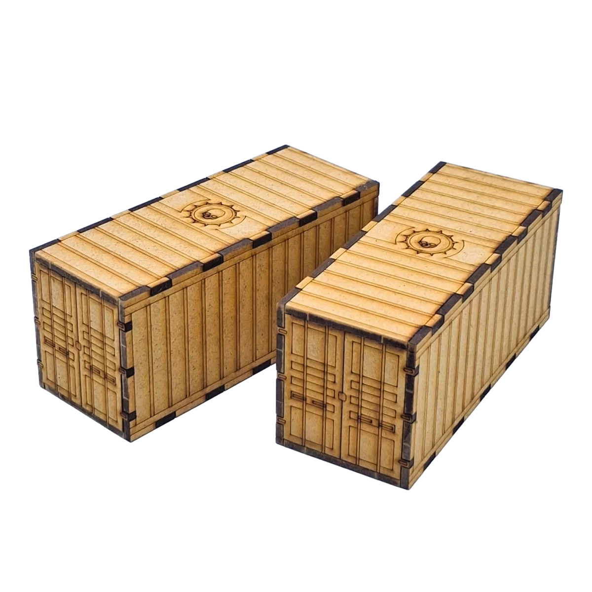 Conteneurs 40K – set de deux conteneurs industriels pour décors Warhammer 40,000 compatibles V11