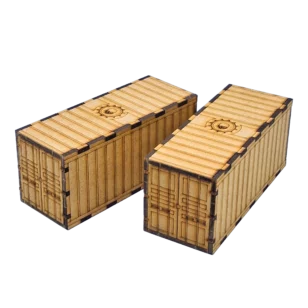 Conteneurs 40K – set de deux conteneurs industriels pour décors Warhammer 40,000 compatibles V11