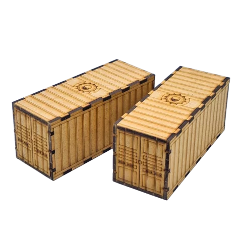 Conteneurs 40K – set de deux conteneurs industriels pour décors Warhammer 40,000 compatibles V11
