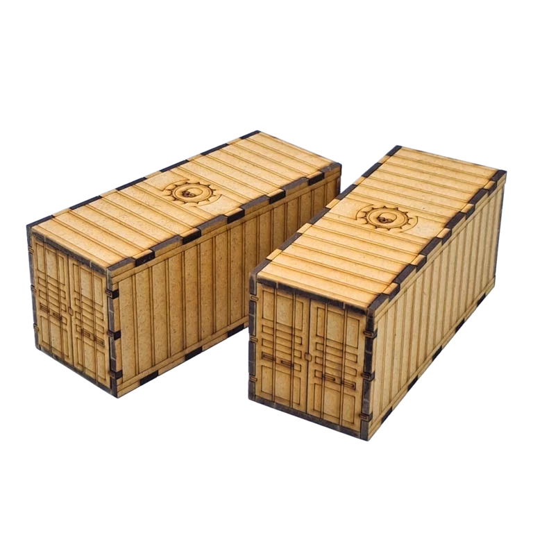 Conteneurs 40K – set de deux conteneurs industriels pour décors Warhammer 40,000 compatibles V11