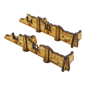 Murs en ruines 40K – deux longs murs gothiques en ruines compatibles avec les configurations de terrain V11 Warhammer 40,000