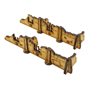 Murs en ruines 40K – deux longs murs gothiques en ruines compatibles avec les configurations de terrain V11 Warhammer 40,000