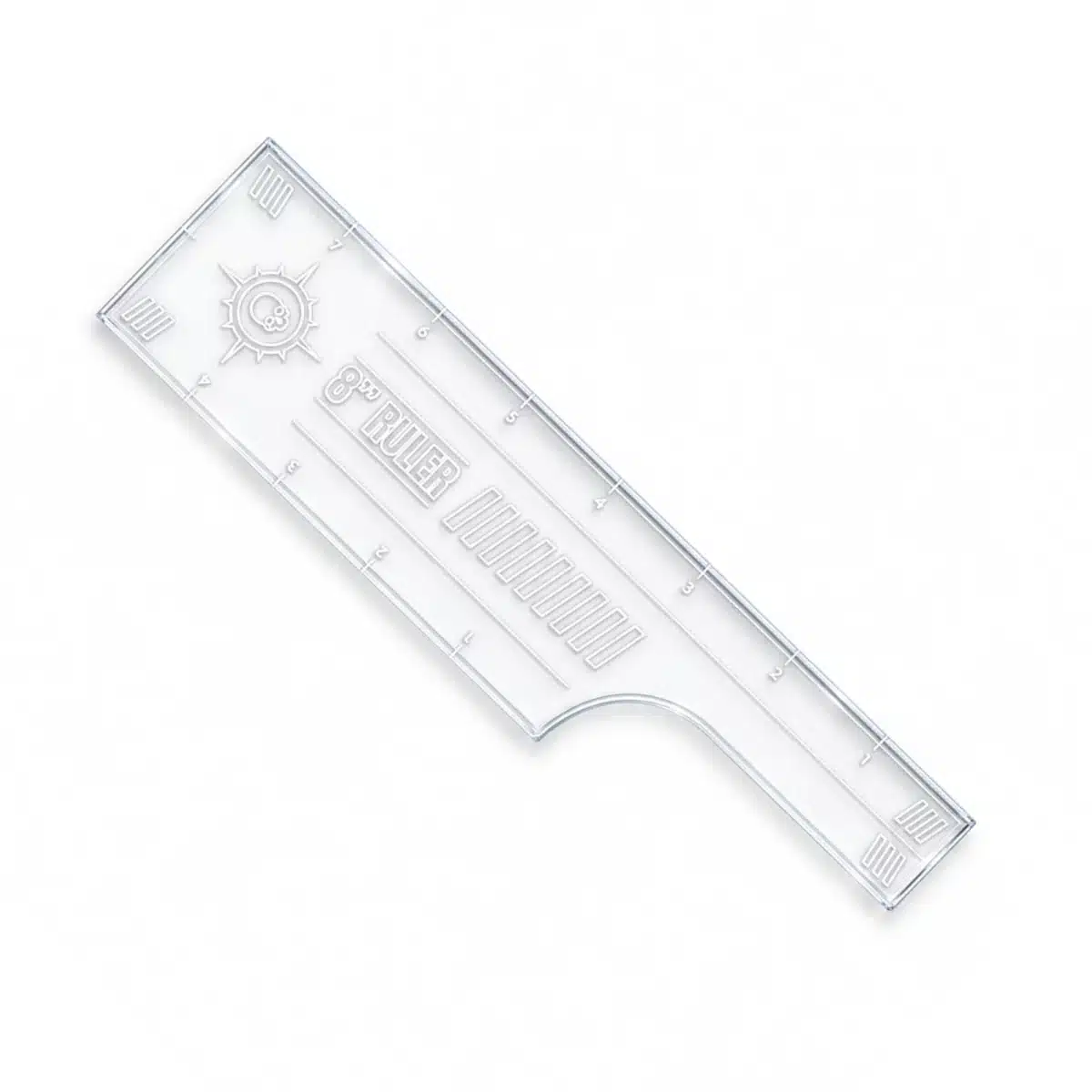 Réglette de mesure 40K transparente en Plexiglass avec repères de 5, 2 et 1 pouce pour Warhammer 40,000