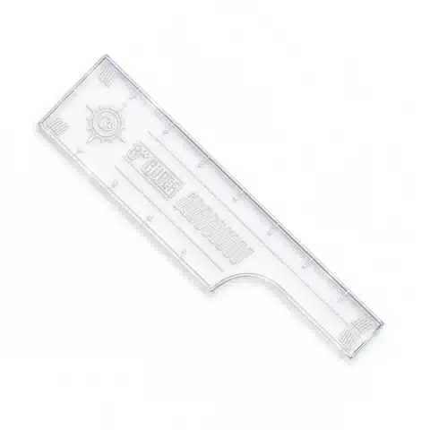 Réglette de mesure 40K transparente en Plexiglass avec repères de 5, 2 et 1 pouce pour Warhammer 40,000