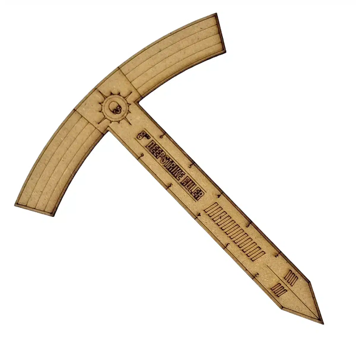 Réglette de frappe en profondeur 40K en MDF de 8 pouces pour mesurer rapidement les distances de déploiement dans Warhammer 40,000